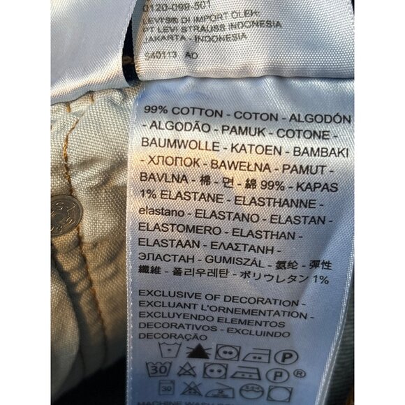 NWT LEVI'S 501 Original Cropped Jeans 28 Button Fly Straight Leg Dark Wash Crop - Picture 10 of 10